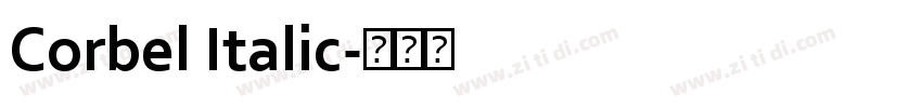 Corbel Italic字体转换